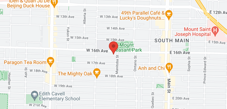 map of 112 W 16TH AVENUE